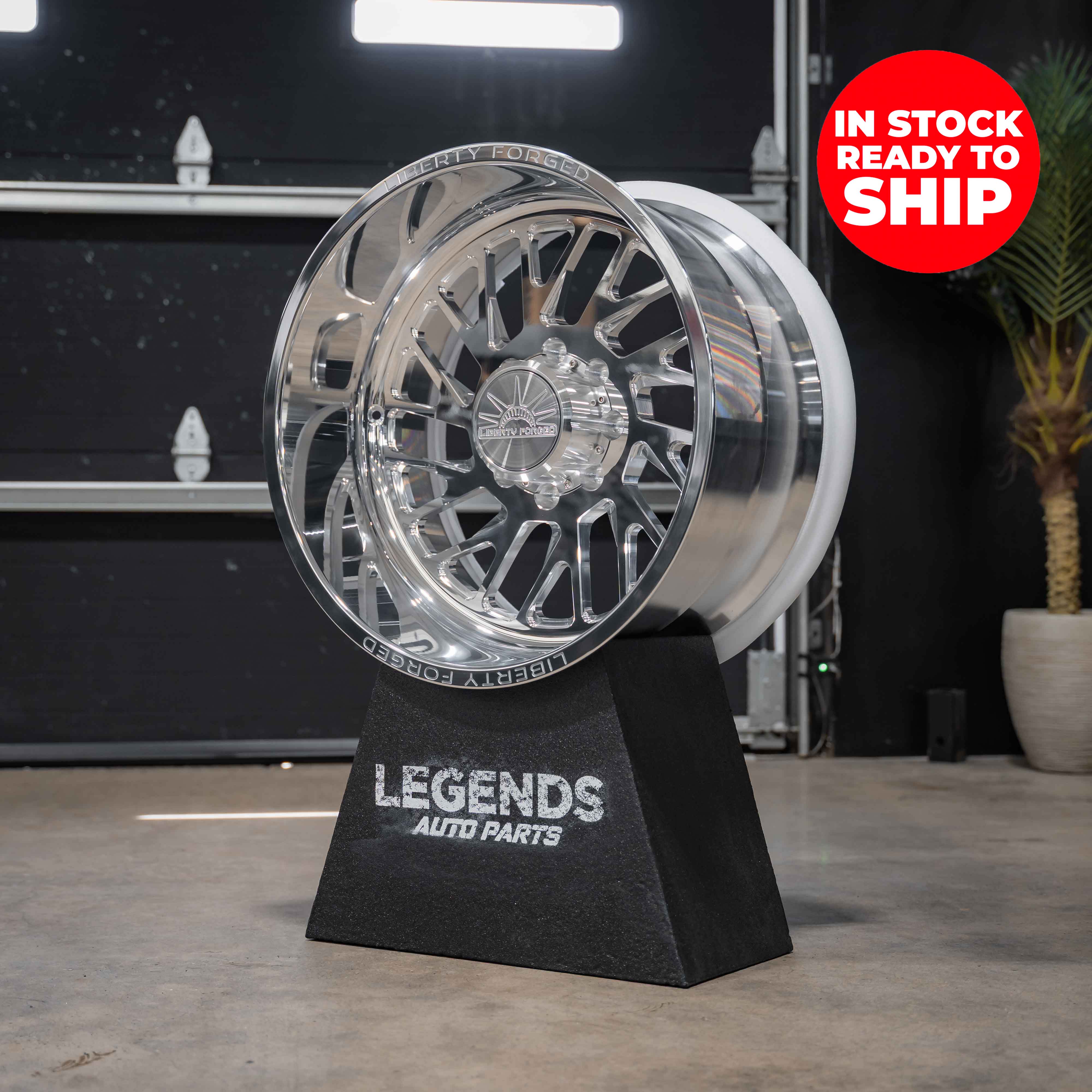 24x12 Liberty Forged LBTY22 - 8x180 Lug Pattern - Polished (Set of 4) - Legends Auto Parts