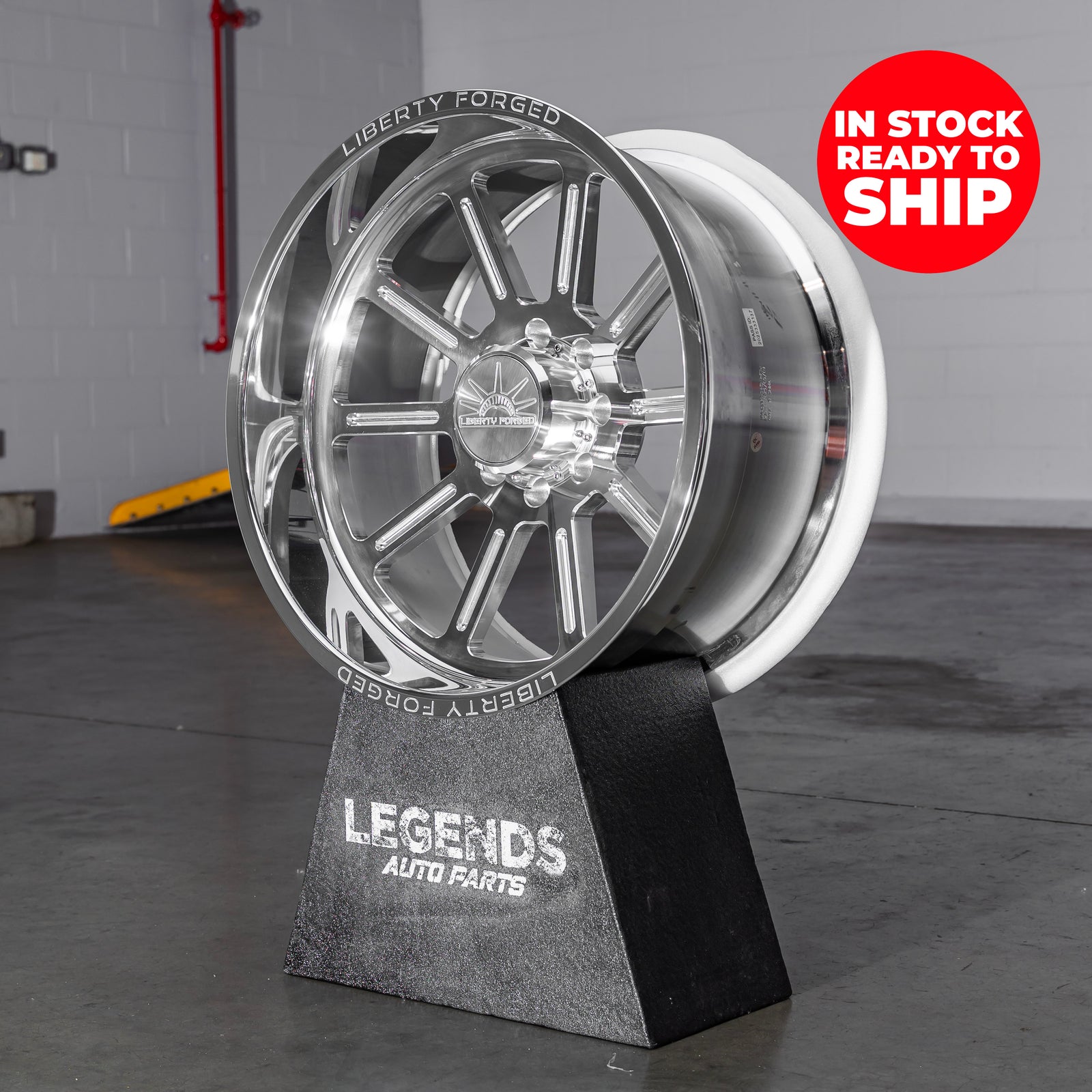 24x12 Liberty Forged LBTYC07 - 8x170 Lug Pattern - Polished (Set of 4) - Legends Auto Parts