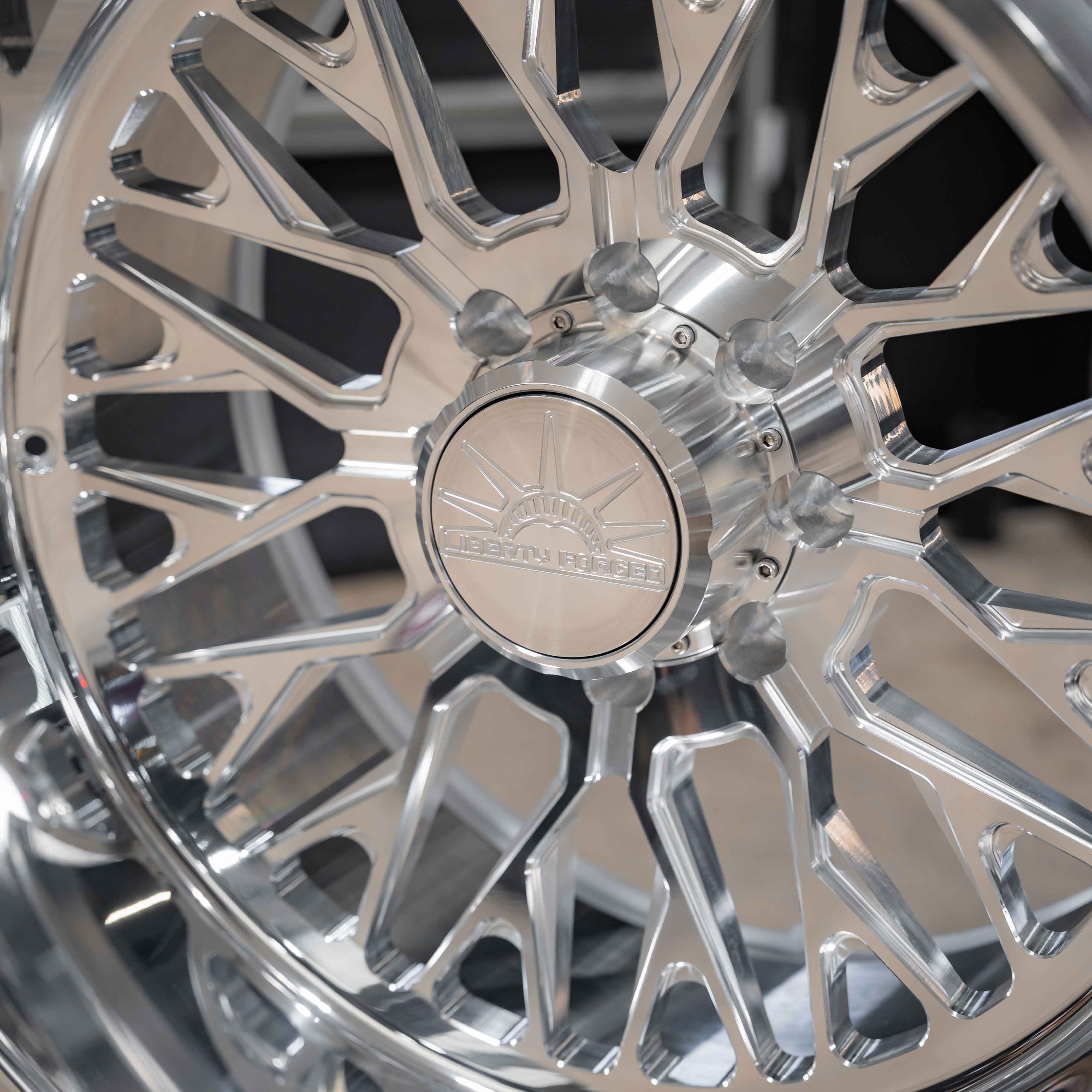 24x12 Liberty Forged LBTYC17 - 8x180 Lug Pattern - Polished (Set of 4) - Legends Auto Parts