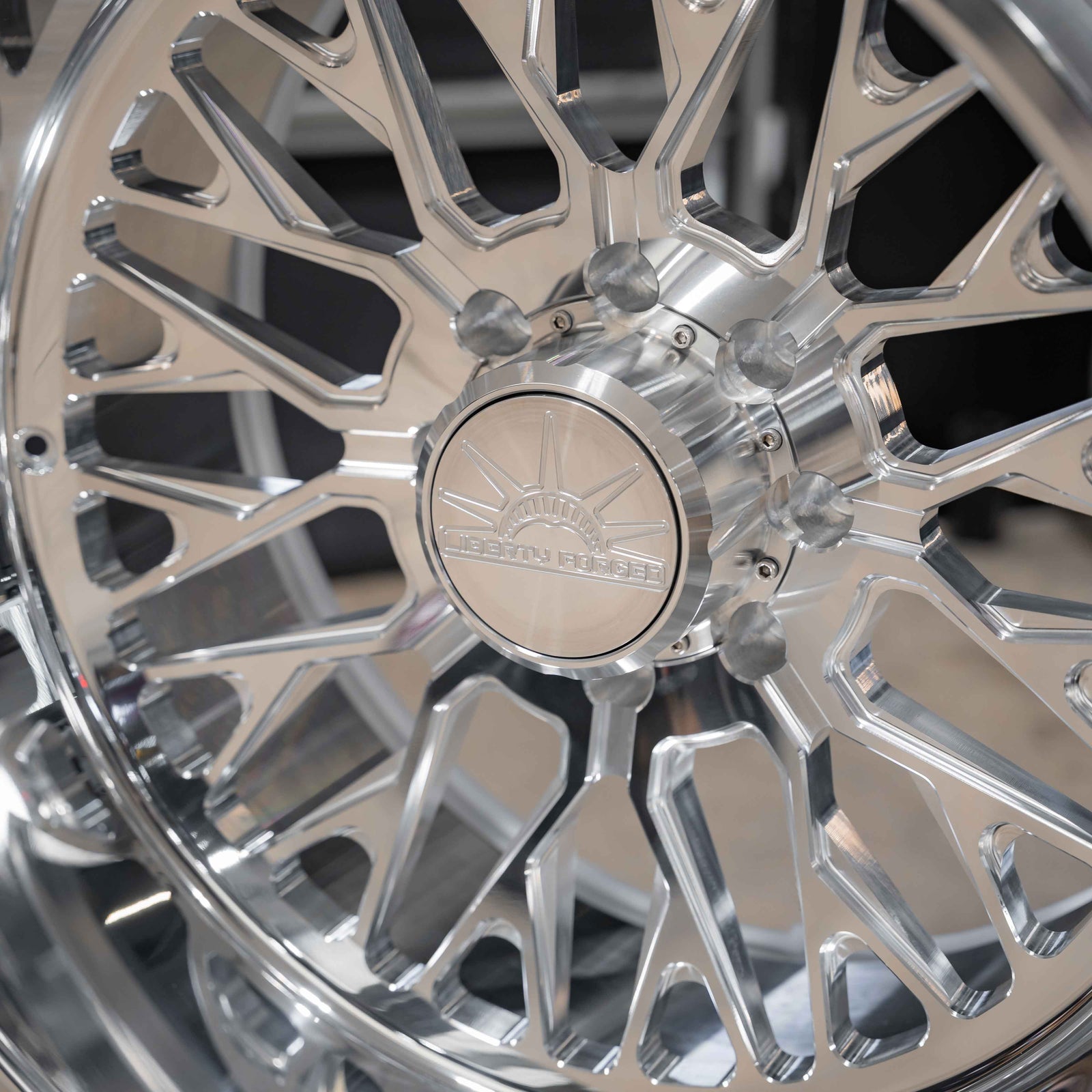 24x12 Liberty Forged LBTYC17 - 8x180 Lug Pattern - Polished (Set of 4) - Legends Auto Parts