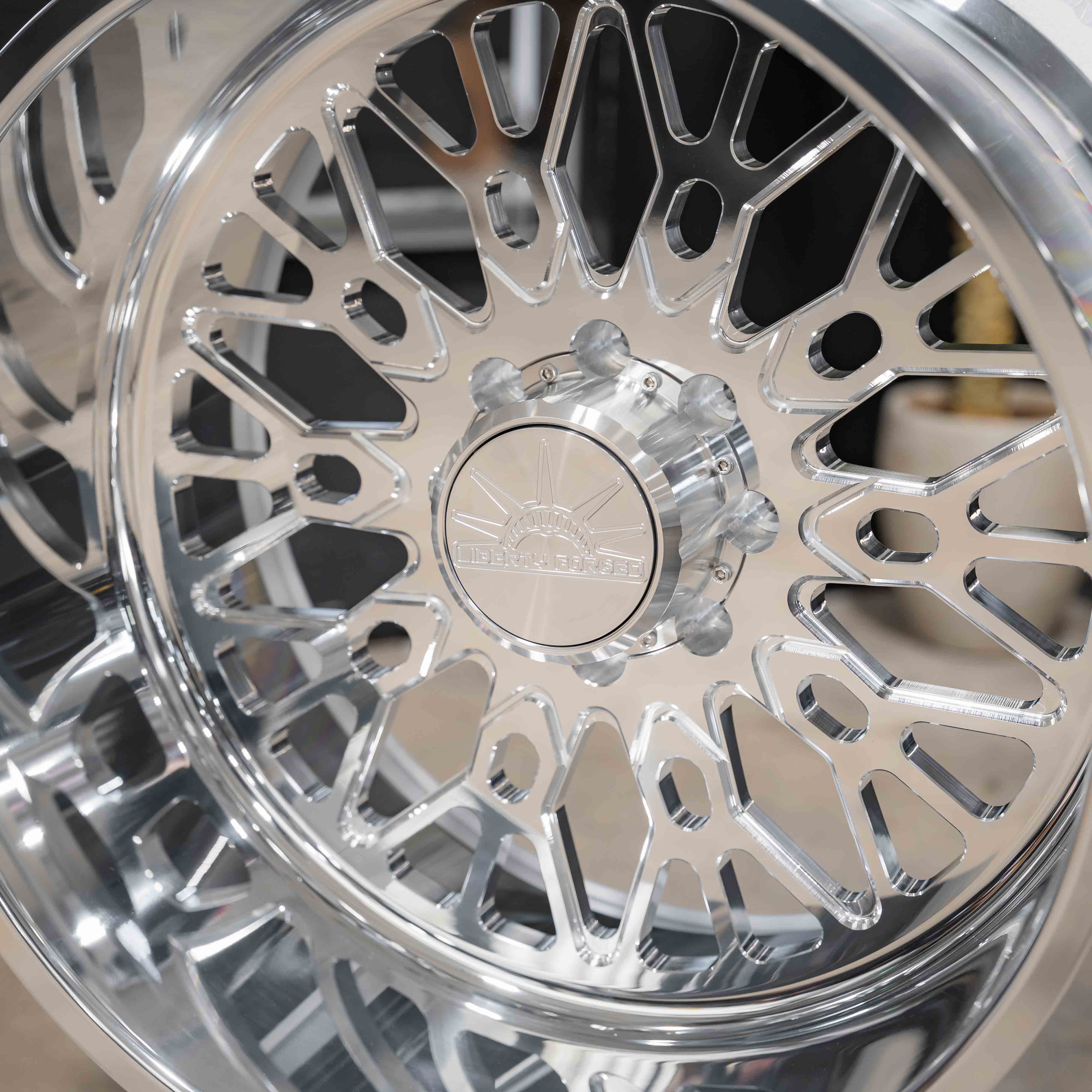 24x12 Liberty Forged LBTY15 - 8x180 Lug Pattern - Polished (Set of 4) - Legends Auto Parts