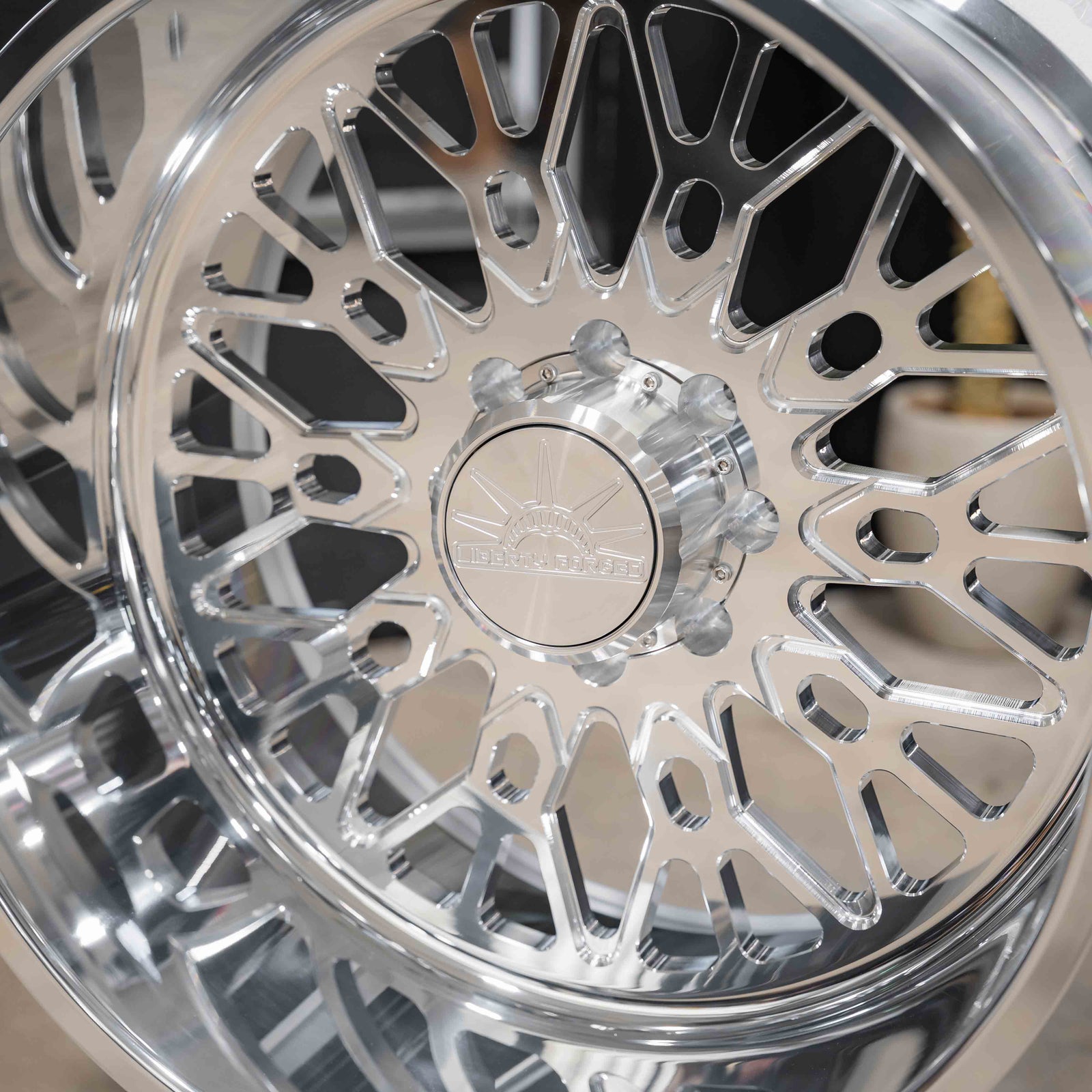 24x12 Liberty Forged LBTY15 - 8x180 Lug Pattern - Polished (Set of 4) - Legends Auto Parts