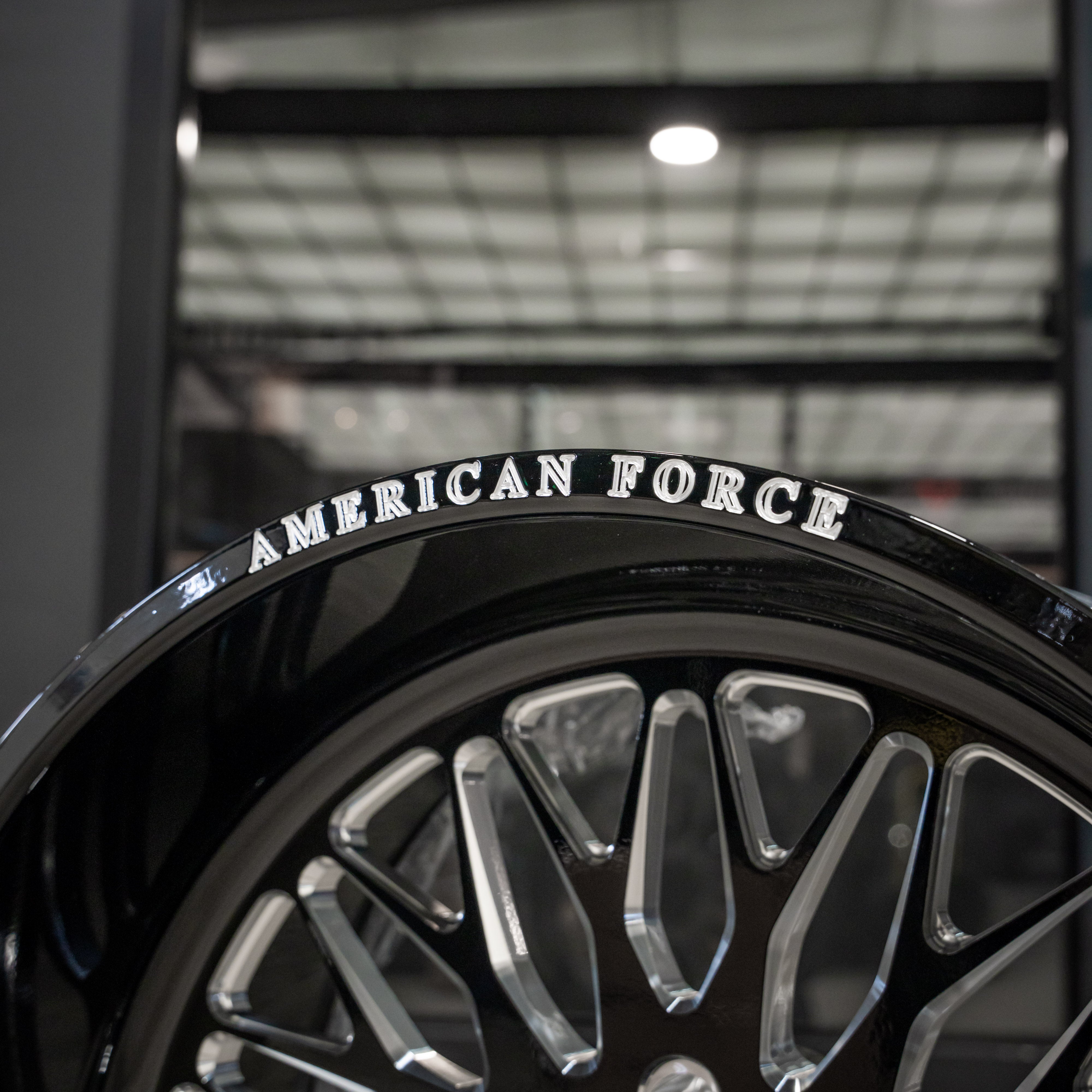 24x12 American Force N09 EXTORT - 8x6.5 Lug Pattern - Black and Milled (Set of 4) - Legends Auto Parts