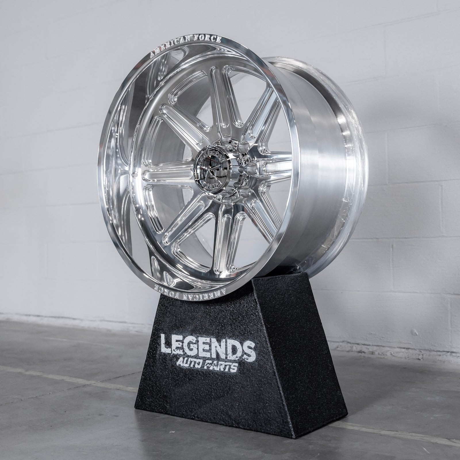 24x12 American Force CK06 Peak - 8x6.5 Lug Pattern - Polished (Set of 4) - Legends Auto Parts