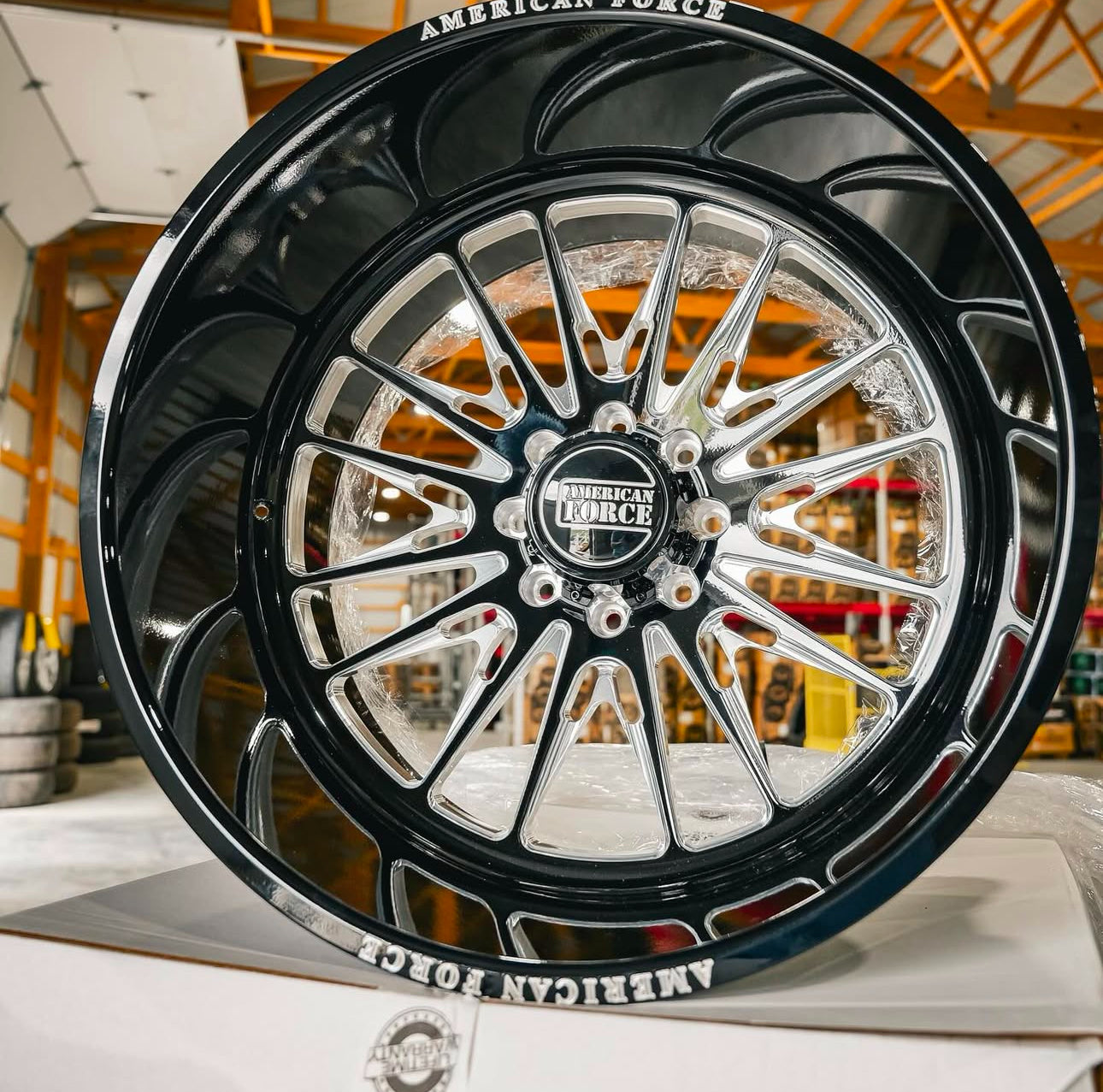 24x14 American Force CKH48 Notch - 8x180 Lug Pattern - Black and Milled (Set of 4) - Legends Auto Parts