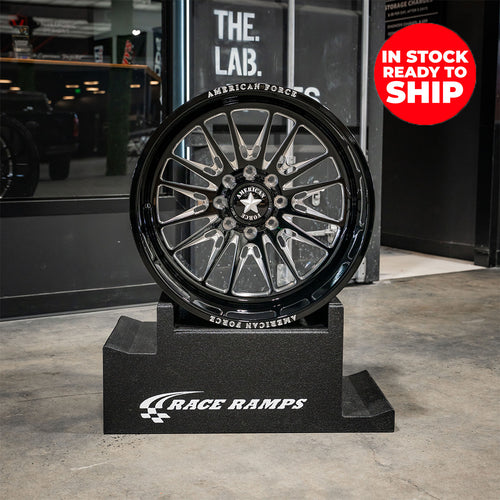 24x12 American Force CKH48 Notch - 8x180 Lug Pattern - Black and Milled (Set of 4)