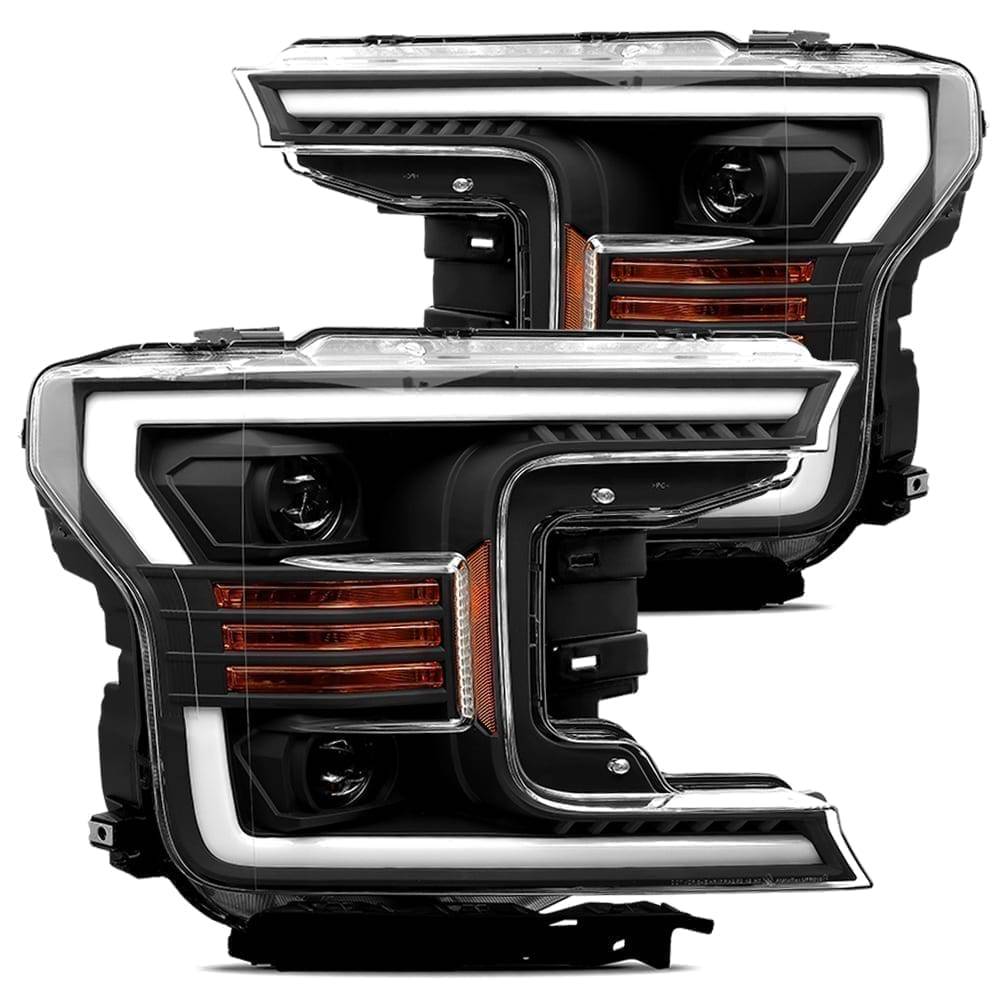 Alpharex PRO-Series Dual Projector Halogen Headlights For 2009-2014 Ford F150 - Black