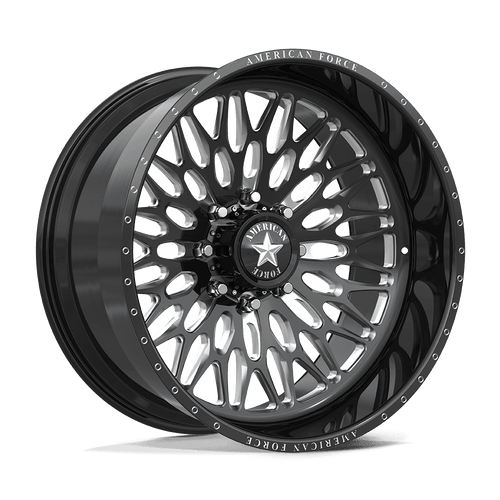 24x12 American Force CKH46 Flare - 8x180 Lug Pattern - Black and Milled (Set of 4)