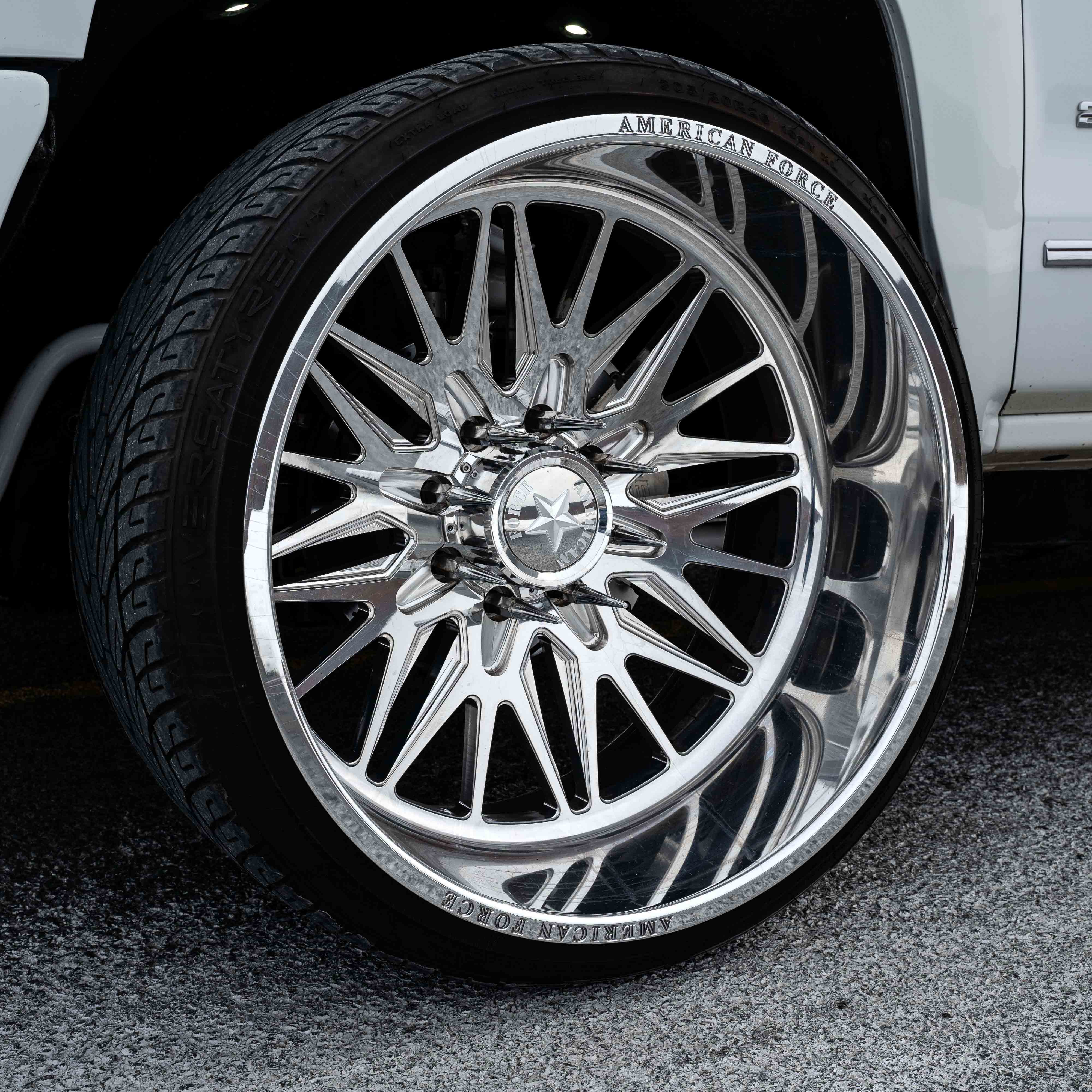 24x14 American Force CKH41 Frost - 8x6.5 Lug Pattern - Polished (Set of 4) - Legends Auto Parts