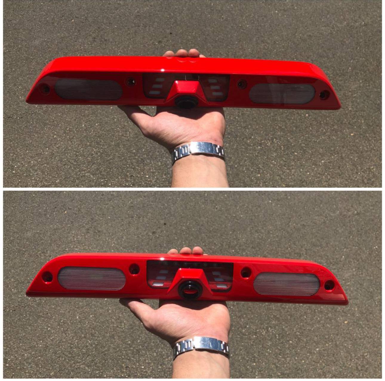 2017-2024 Ford SuperDuty RECON Clear Lens (Paintable) LED Third Brake Light (For Models WITH Cargo Bed Camera) - Legends Auto Parts