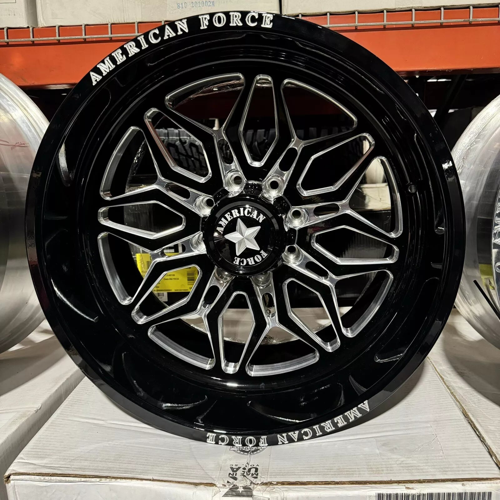 24x14 American Force CKH43 Stunner - 8x180 Lug Pattern - Black and Milled (Set of 4) - Legends Auto Parts