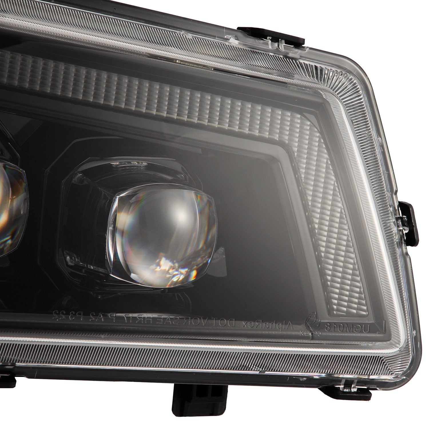 03-06 Chevrolet Silverado/02-06 Avalanche (without body cladding) NOVA-Series LED Projector Headlights Alpha-Black | AlphaRex