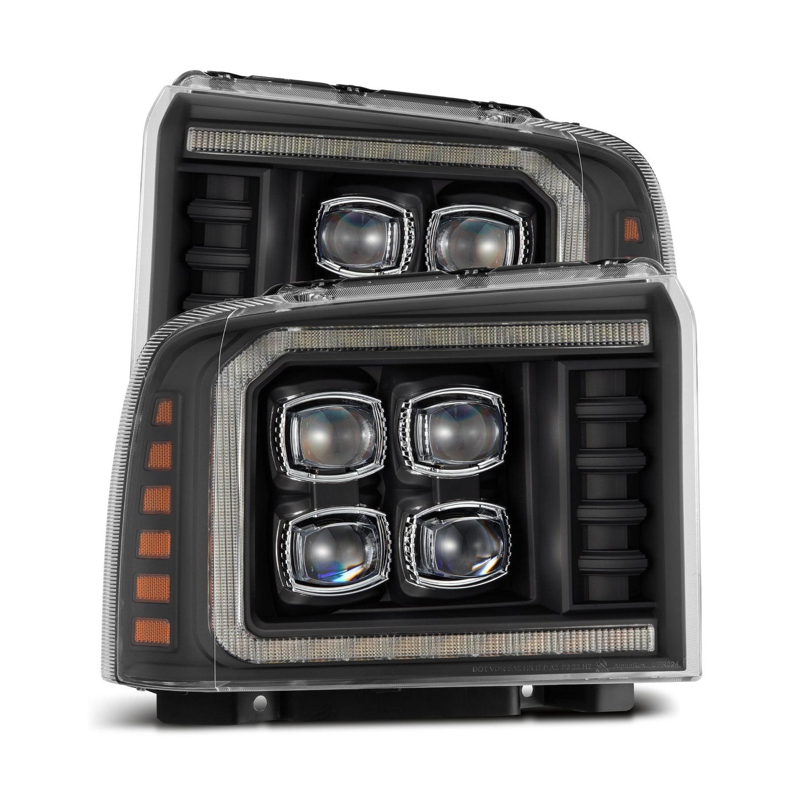 05-07 Ford Super Duty/Excursion NOVA-Series LED Projector Headlights Black | AlphaRex