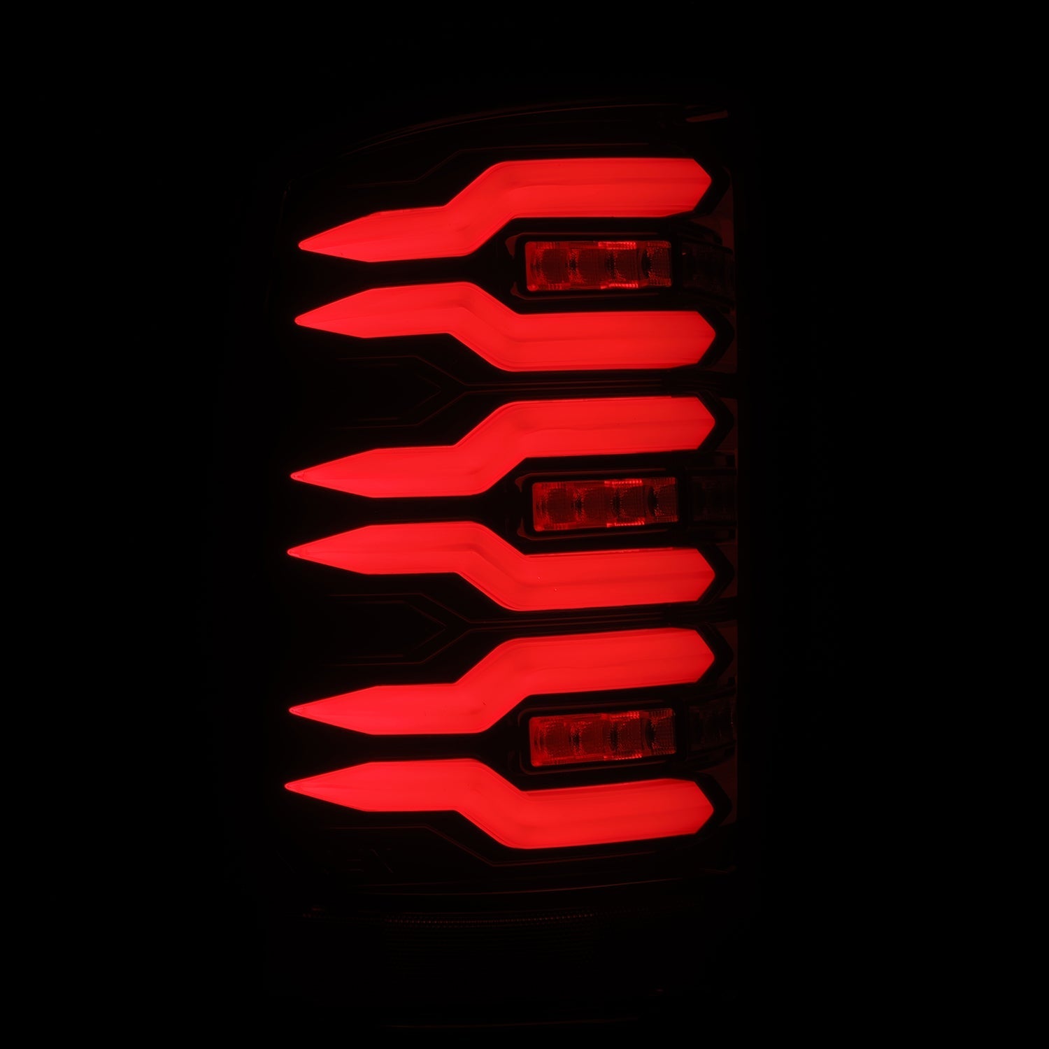 07-13 GMC Sierra LUXX-Series LED Tail Lights Black Red | AlphaRex