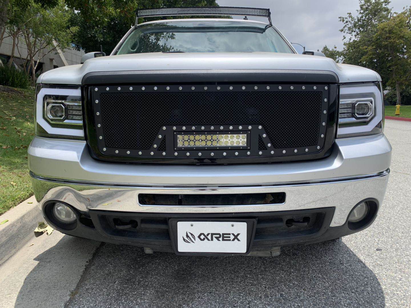 07-13 GMC Sierra PRO-Series Halogen Projector Headlights Jet Black | AlphaRex