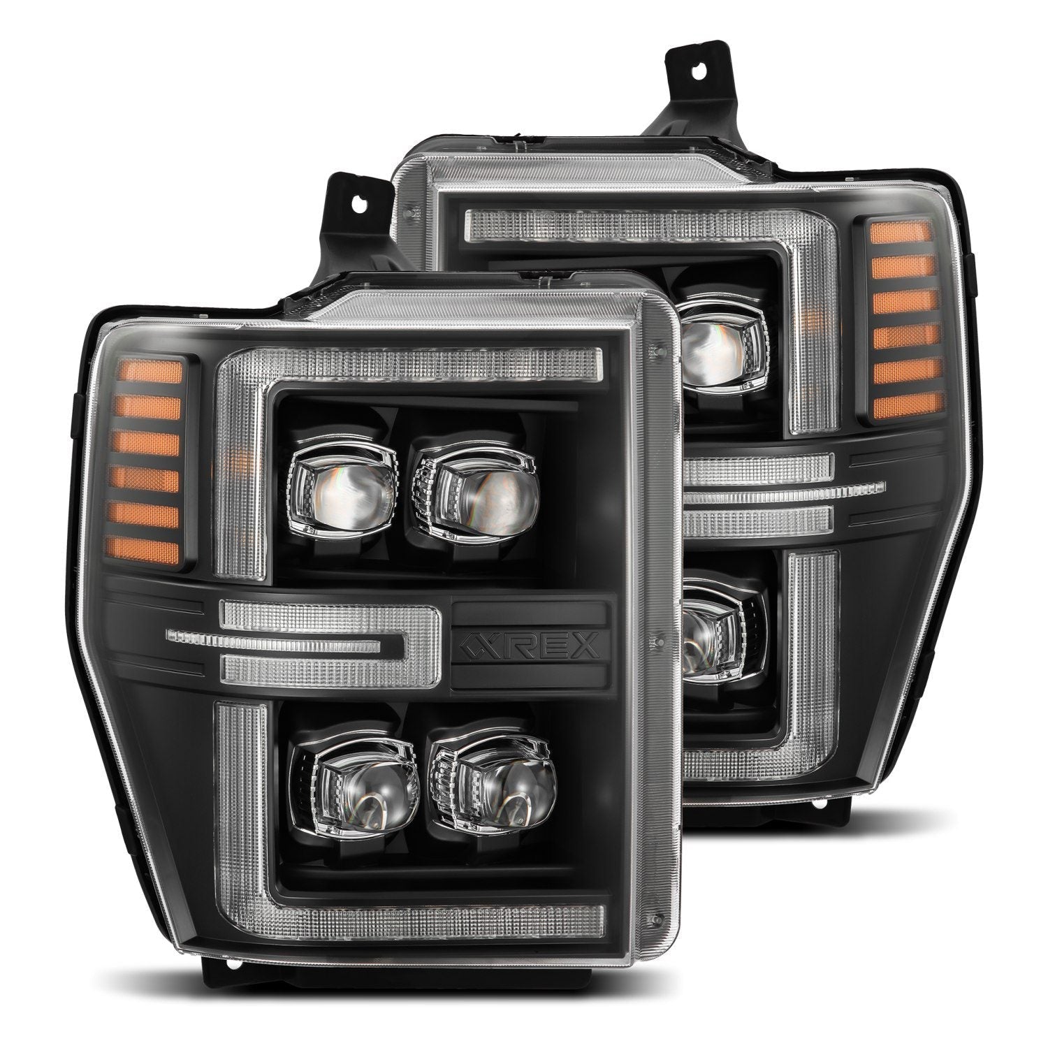 08-10 Ford Super Duty/Excursion NOVA-Series LED Projector Headlights Black | AlphaRex