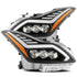 08-13 Infiniti G37/14-15 Q60 Coupe MK II NOVA-Series LED Projector Headlights Black | AlphaRex