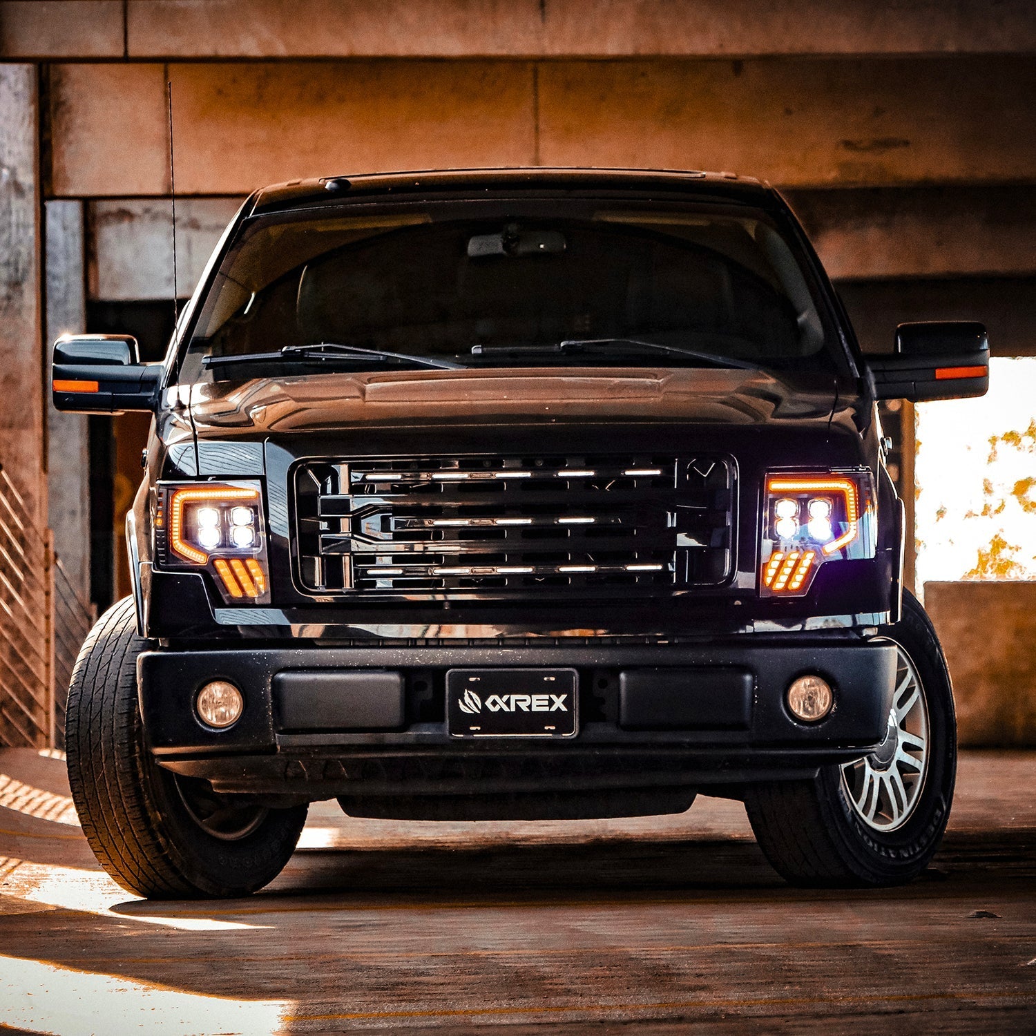 09-14 Ford F150 MKII NOVA-Series LED Projector Headlights Alpha-Black | AlphaRex