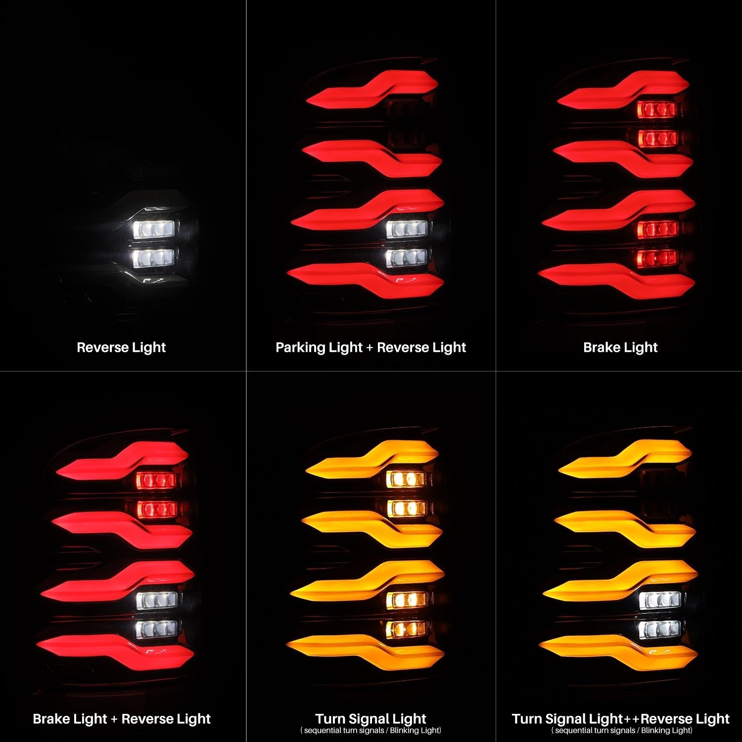 09-18 Ram Truck LUXX-Series LED Tail Lights Black | AlphaRex