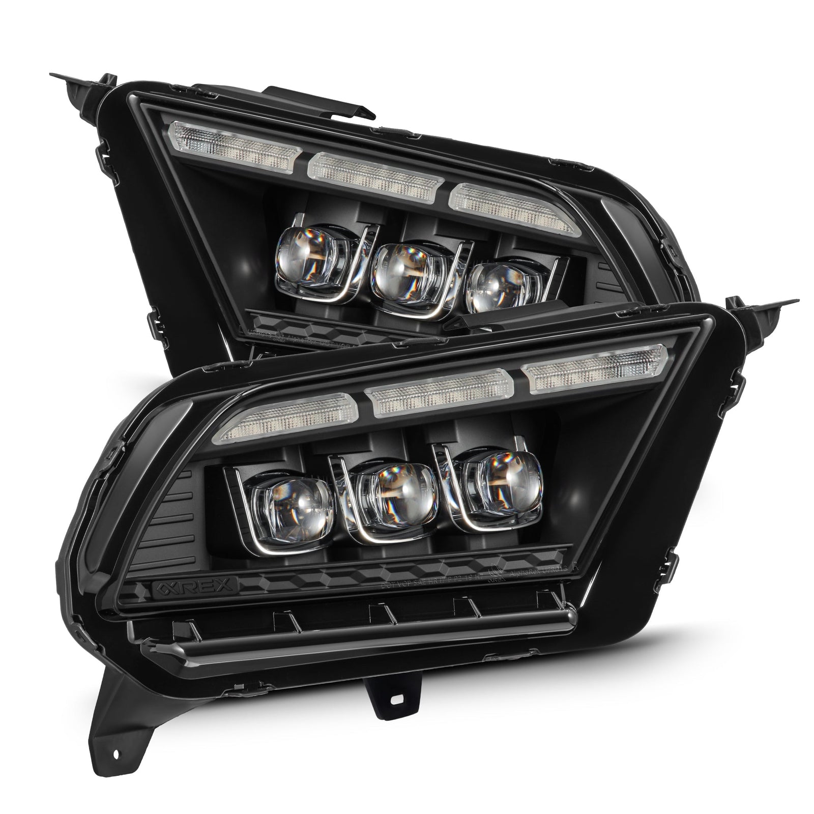 10-12 Ford Mustang MK II NOVA-Series LED Projector Headlights Black | AlphaRex