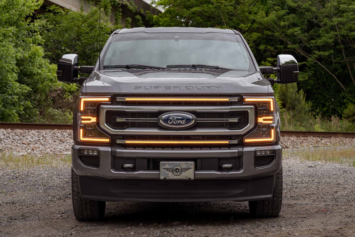 XBG LED Grille: Ford Super Duty (20-22 / Chrome / Amber DRL)
