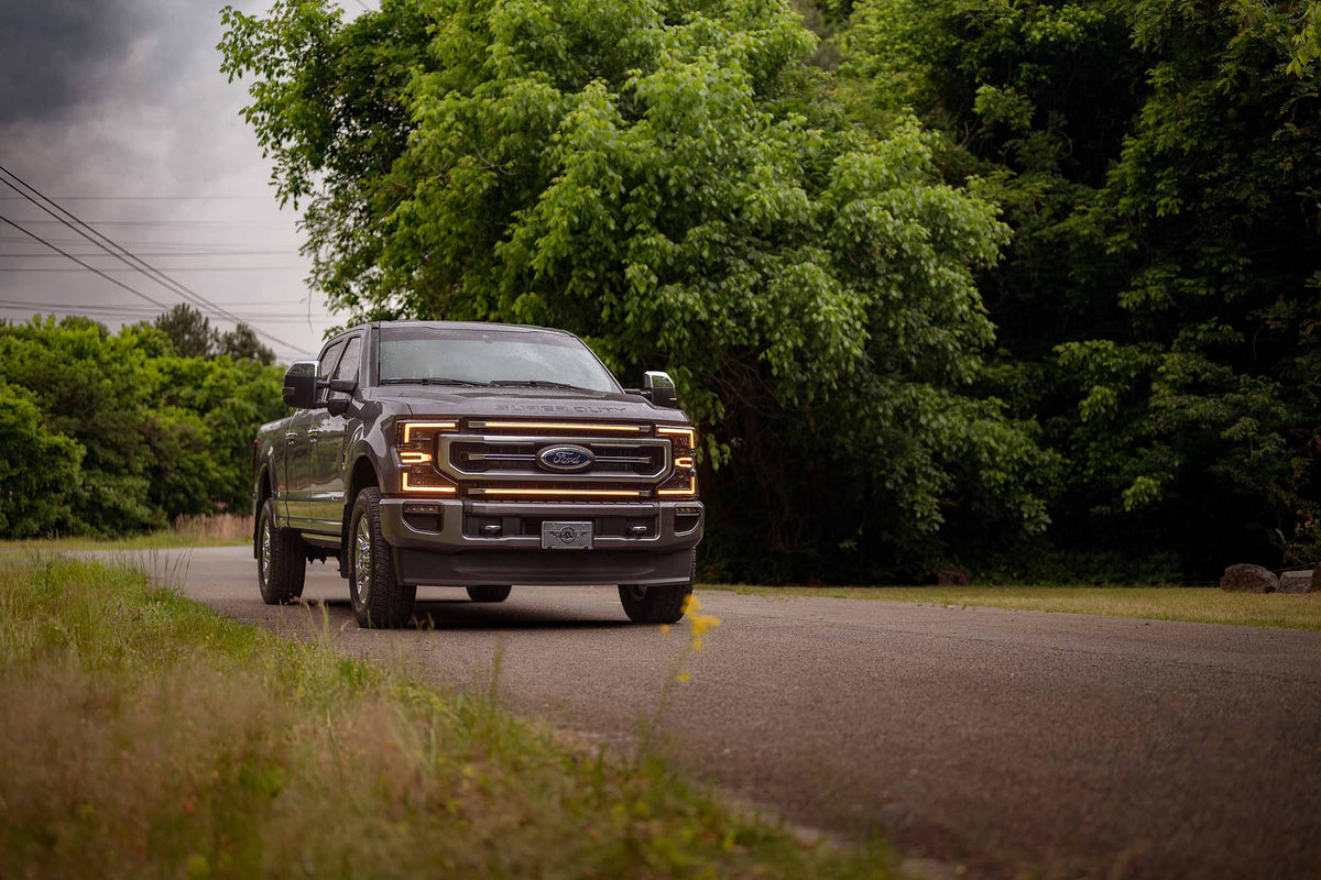 XBG LED Grille: Ford Super Duty (20-22 / Chrome / Amber DRL)
