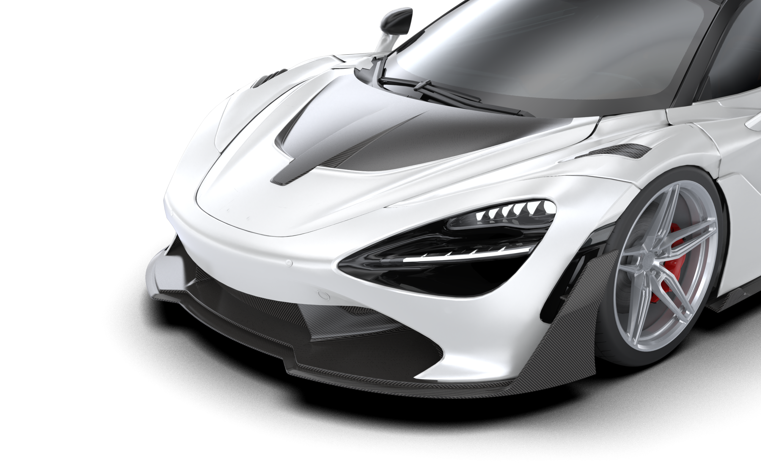 McLaren 720S / 750S-V2 front aero lip with uprights