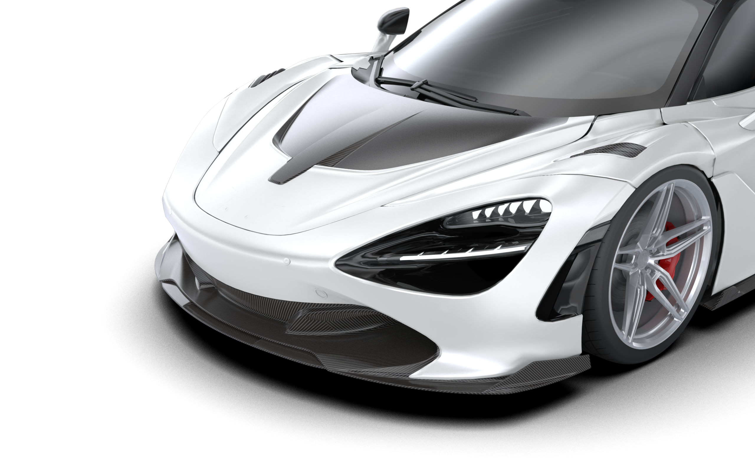 McLaren 720S / 750S-V2 front aero lip with flippers