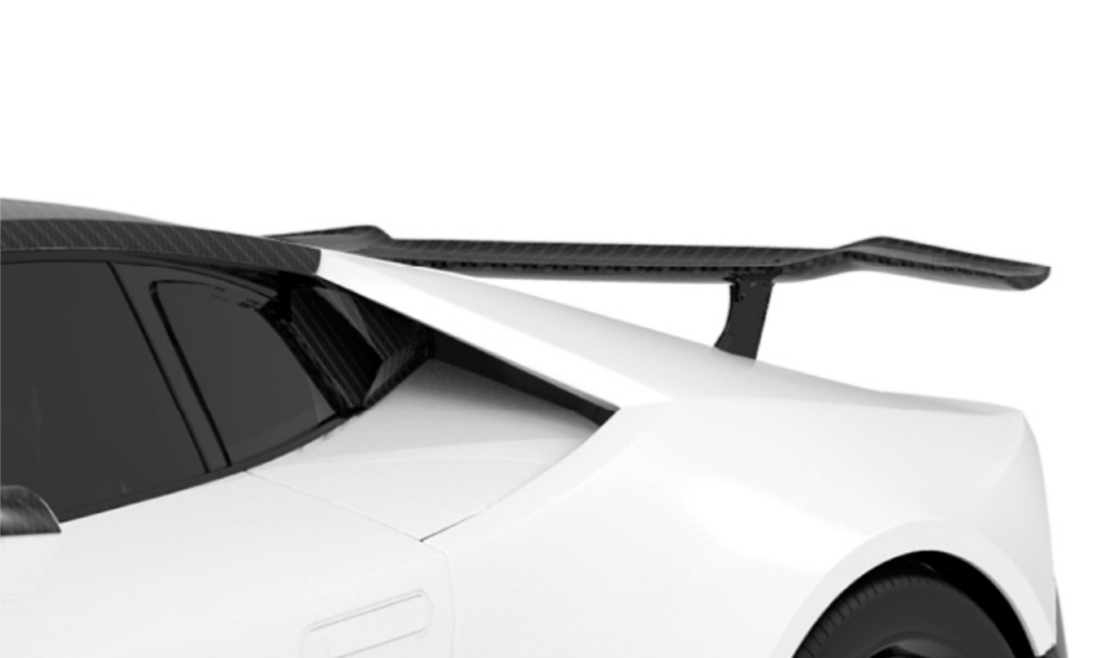 Lamborghini Huracan LP580-Renato Tall V1 Rear Wing, Stands