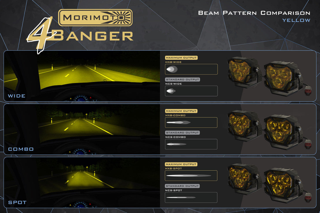 4Banger Triple Fog Kit: 10-14 Raptor (brackets and harness)