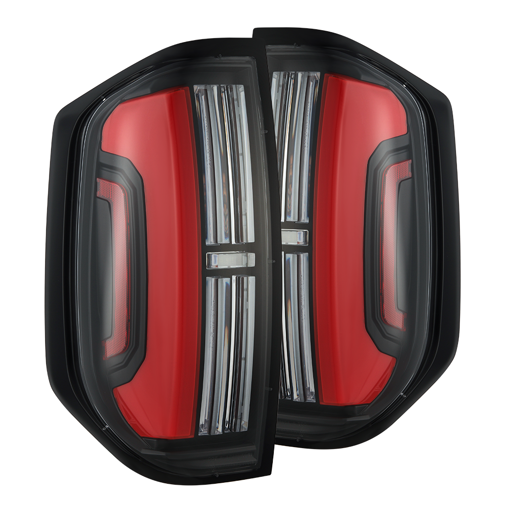14-21 Toyota Tundra Nova-Series Prismatic LED Tail Lights Black Red | AlphaRex