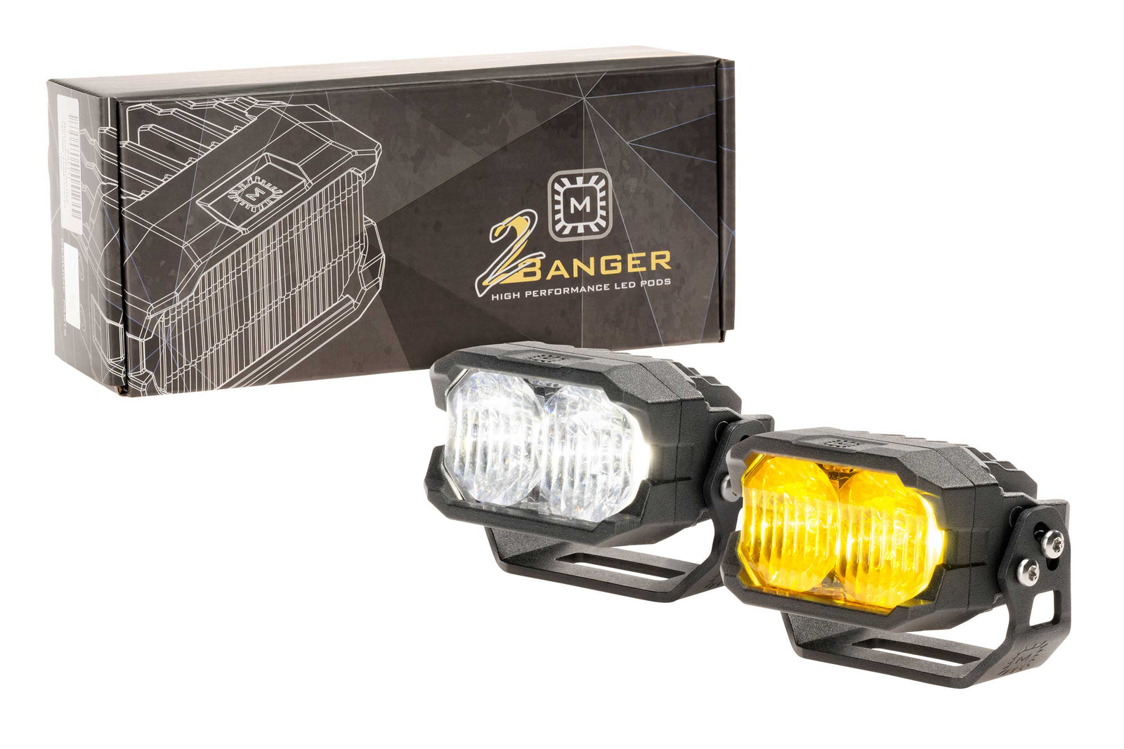 Morimoto 2Banger NCS LED Pods (Combo / Yellow / Set)