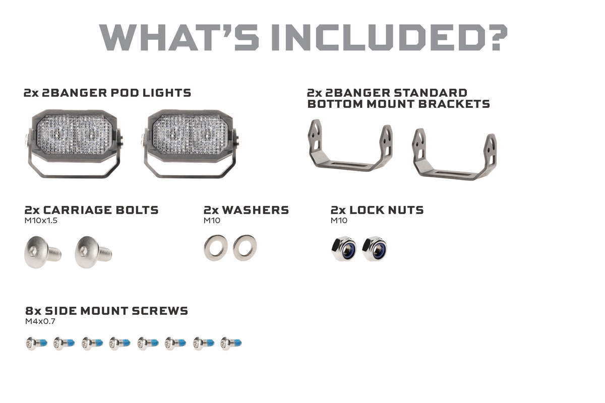 Morimoto 2Banger NCS LED Pods (Combo / Yellow / Set)