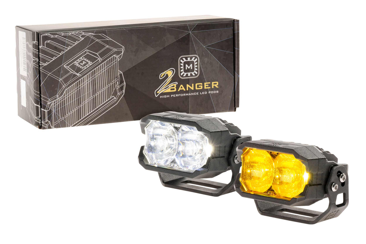 Morimoto 2Banger NCS LED Pods (Spot / Yellow / Set)