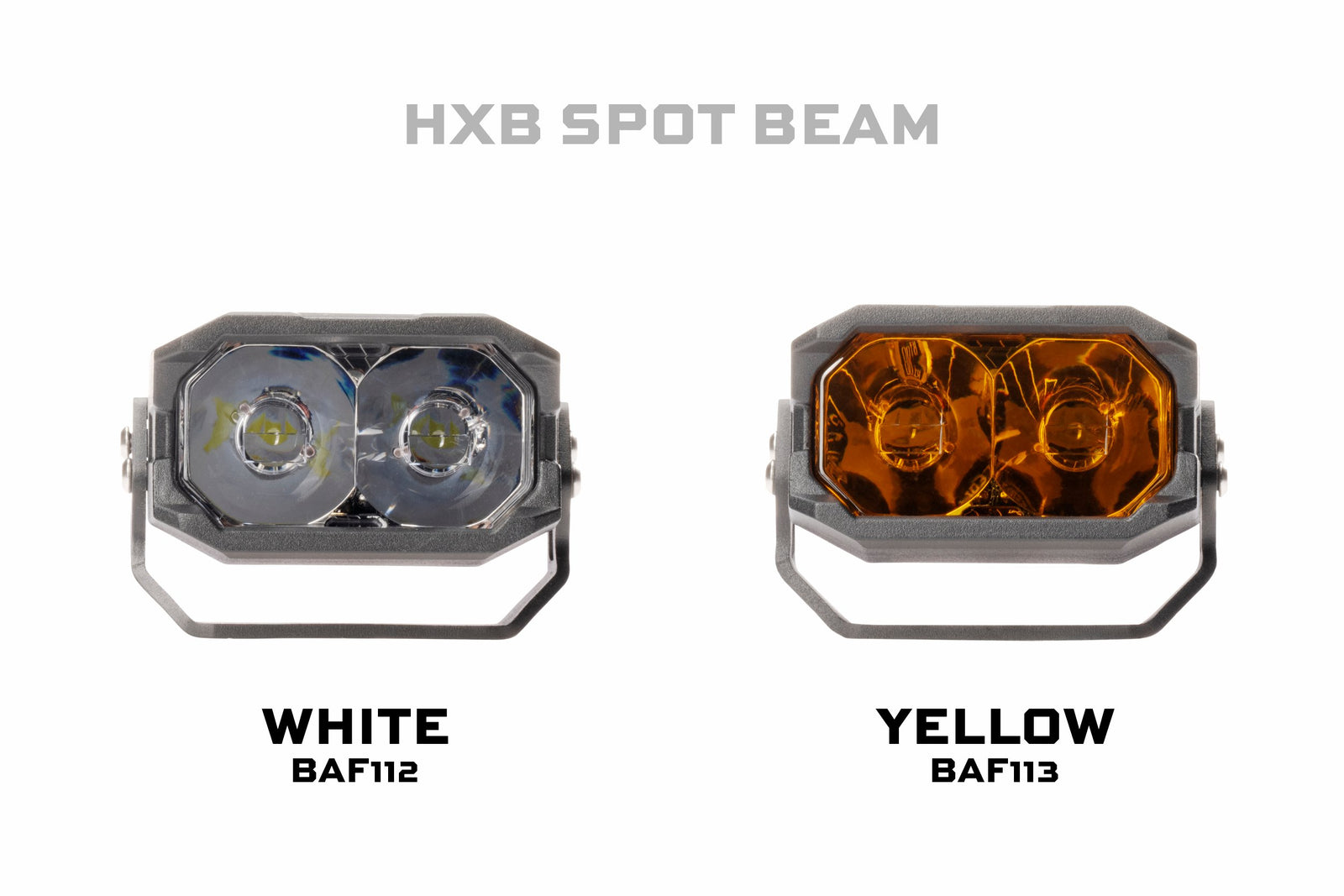 Morimoto 2Banger HXB LED Pods (Spot / Yellow / Set)