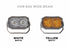 Morimoto 2Banger HXB LED Pods (SAE Wide / Yellow / Set)