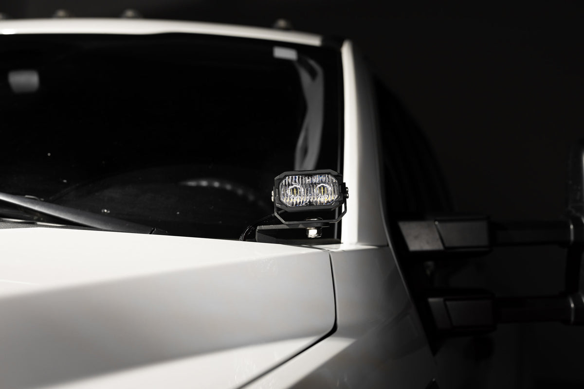 Morimoto 2Banger Ditch Light Kit: 17-22 Super Duty (NCS White Combo Beam)