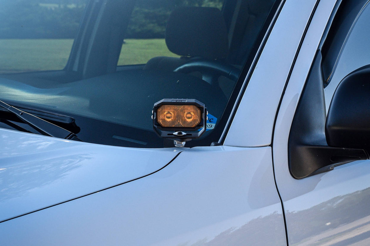 Morimoto 2Banger Ditch Light Kit: 05-15 Tacoma (HXB Yellow SAE Wide Beam)