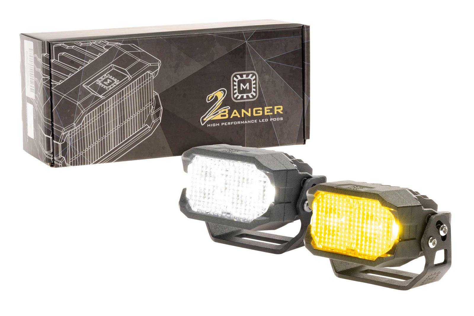 Morimoto 2Banger HXB LED Pods (Flood / White / Set)