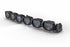 6-Pod 24.5" 4Banger Bar: HXB / White