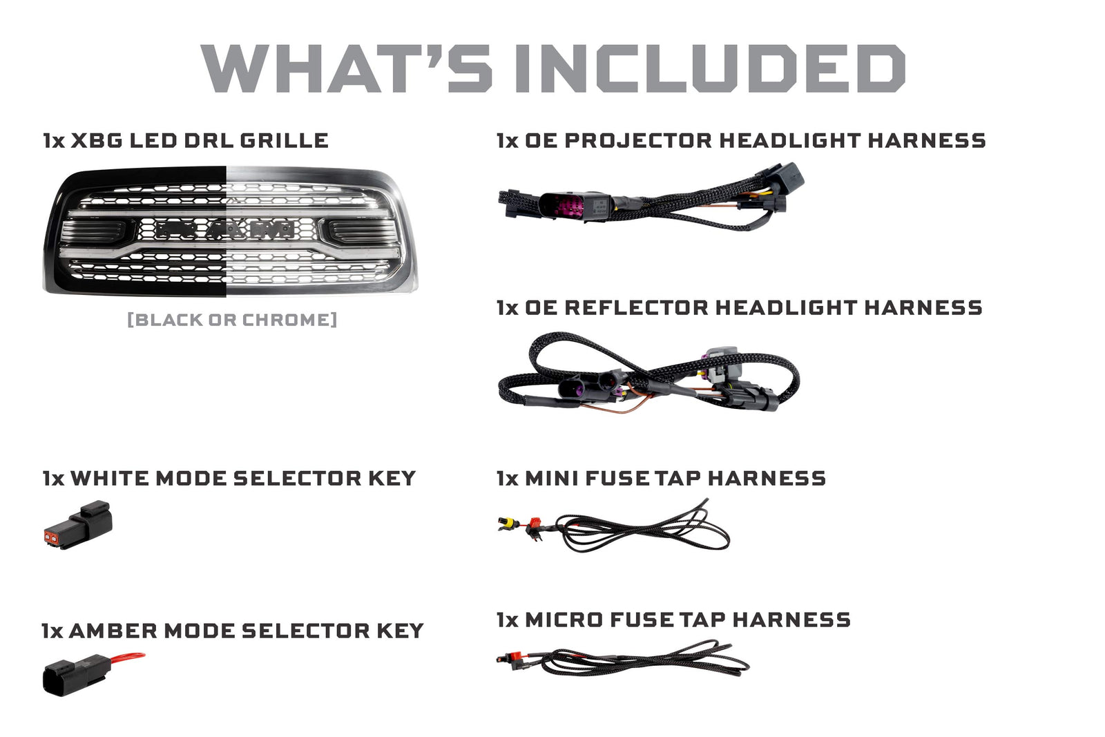 XBG LED Grille: Dodge Ram HD (13-18 / Chrome)