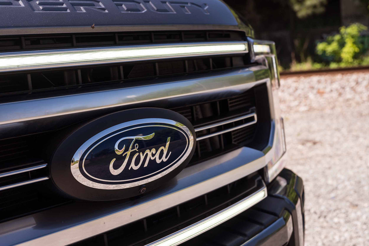 XBG LED DRL Grille Inserts: Ford Super Duty Platinum (20-22 / White DRL / Set)