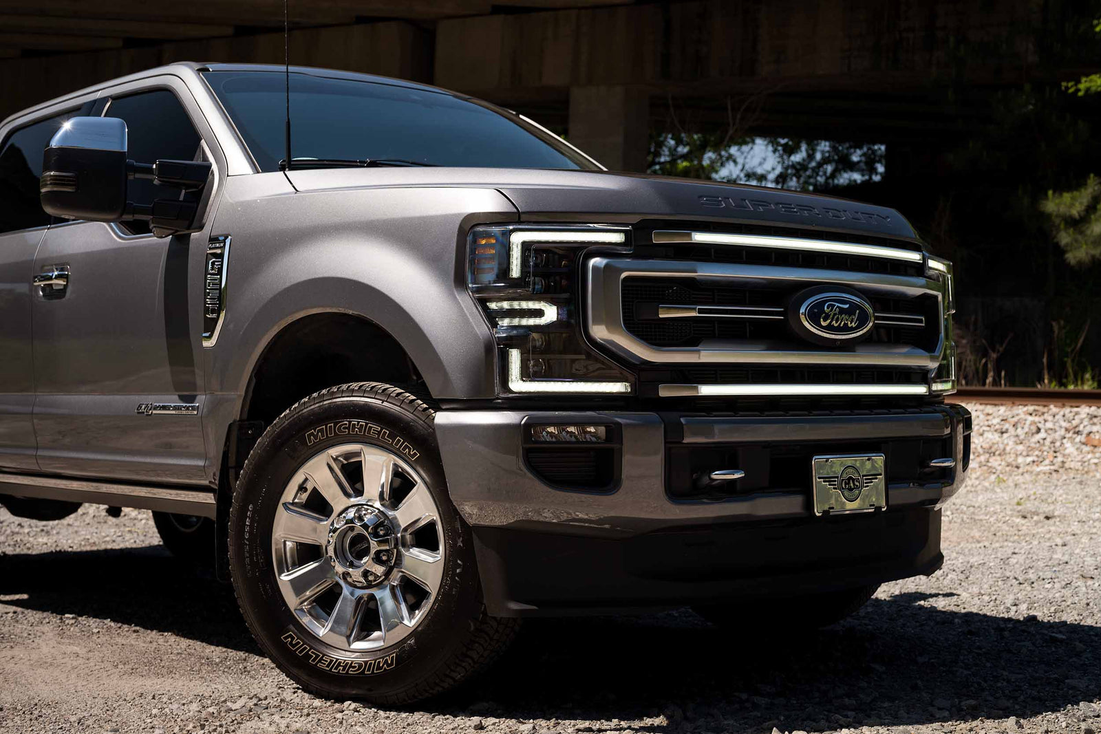 XBG LED DRL Grille Inserts: Ford Super Duty Platinum (20-22 / White DRL / Set)