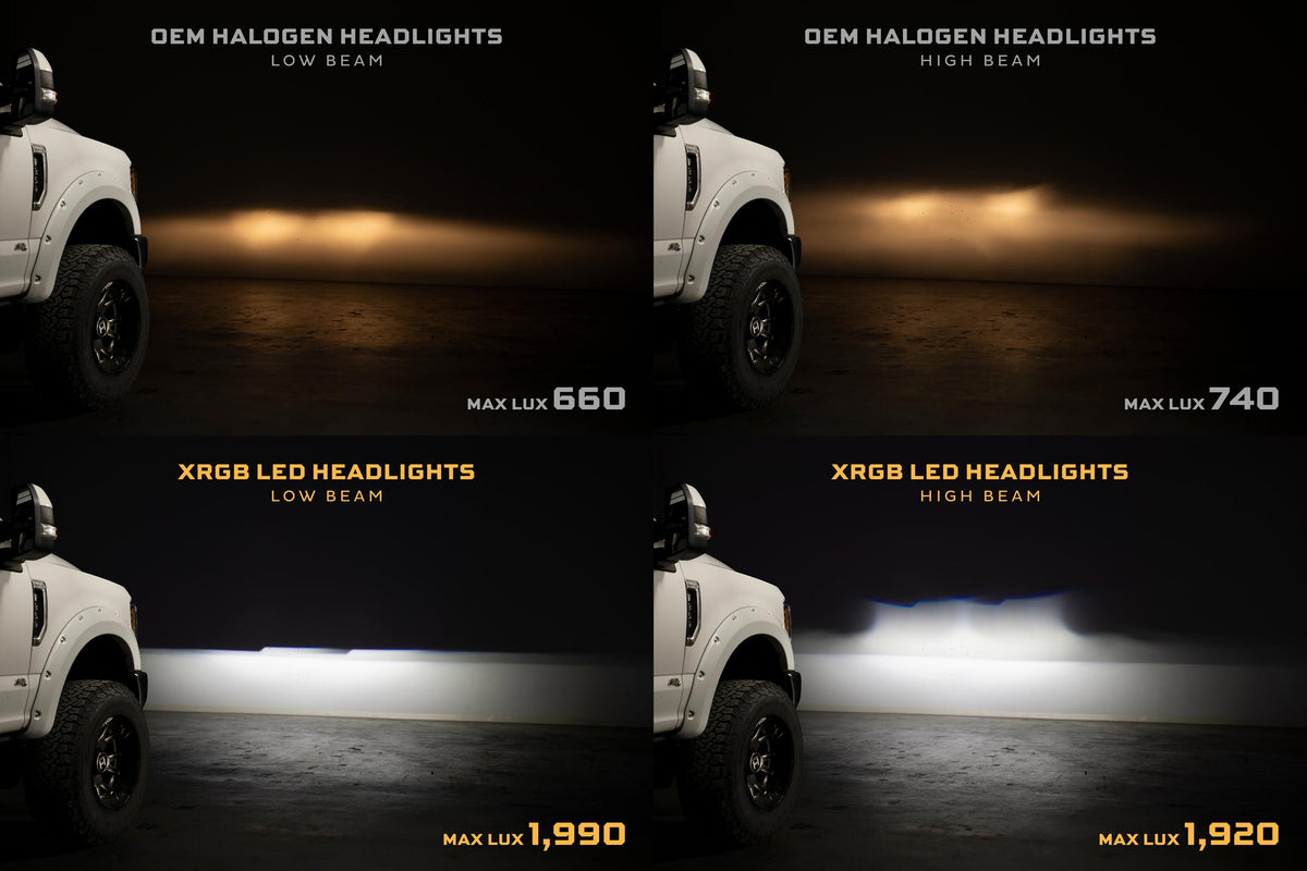 XRGB LED Headlights: 17-19 Ford Super Duty (Set)