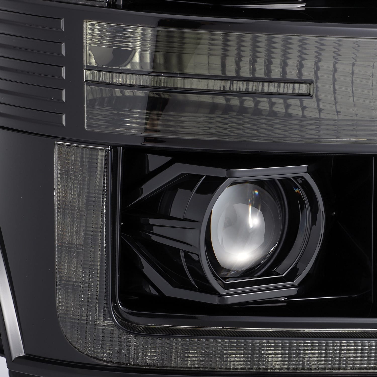 11-16 Ford Super Duty PRO-Series Halogen Projector Headlights Alpha-Black | AlphaRex