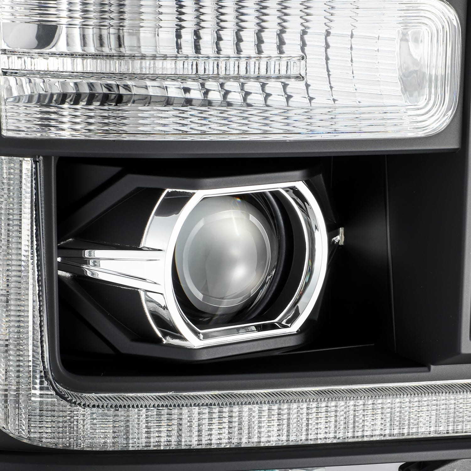11-16 Ford Super Duty PRO-Series Halogen Projector Headlights Black | AlphaRex