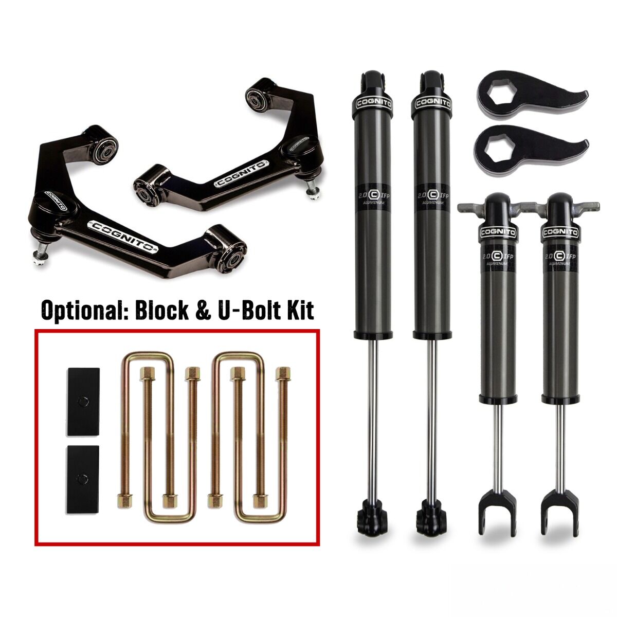 Cognito 3-Inch Performance Leveling Kit With 2.0 IFP Shocks For 20-25 Silverado/Sierra 2500/3500 2WD/4WD - Legends Auto Parts