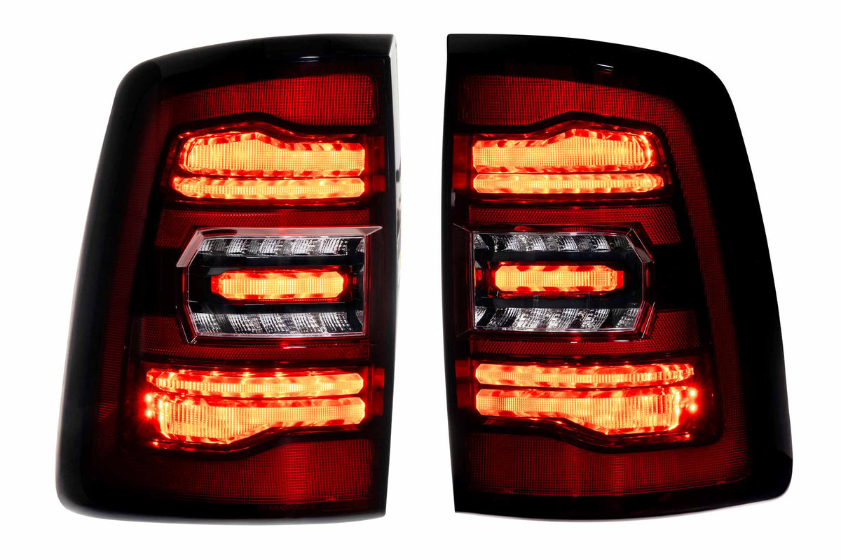 XB LED Tail Lights: Ram HD (19-24 / Red Lens / Set)
