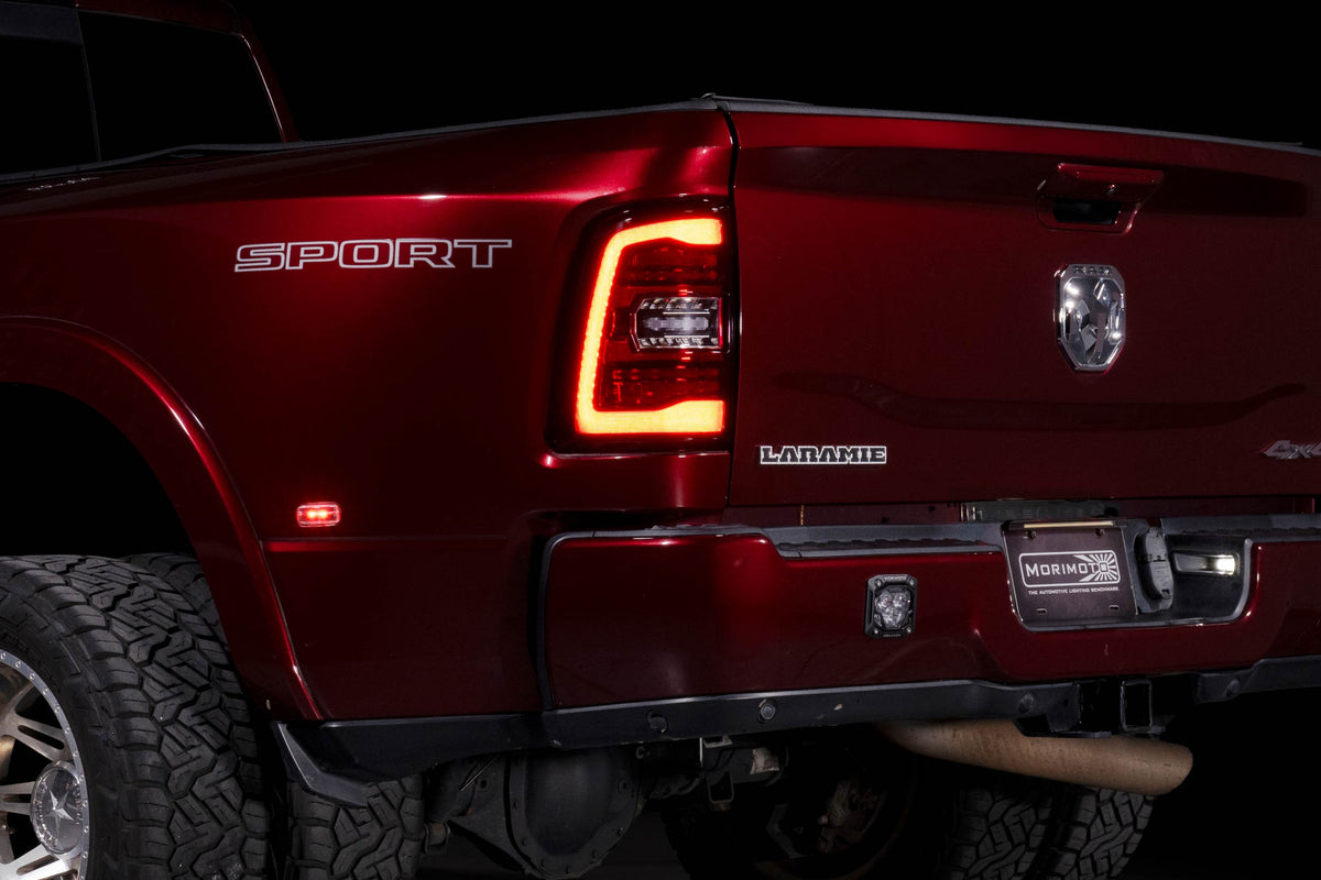 XB LED Tail Lights: Ram HD (19-24 / Red Lens / Set)