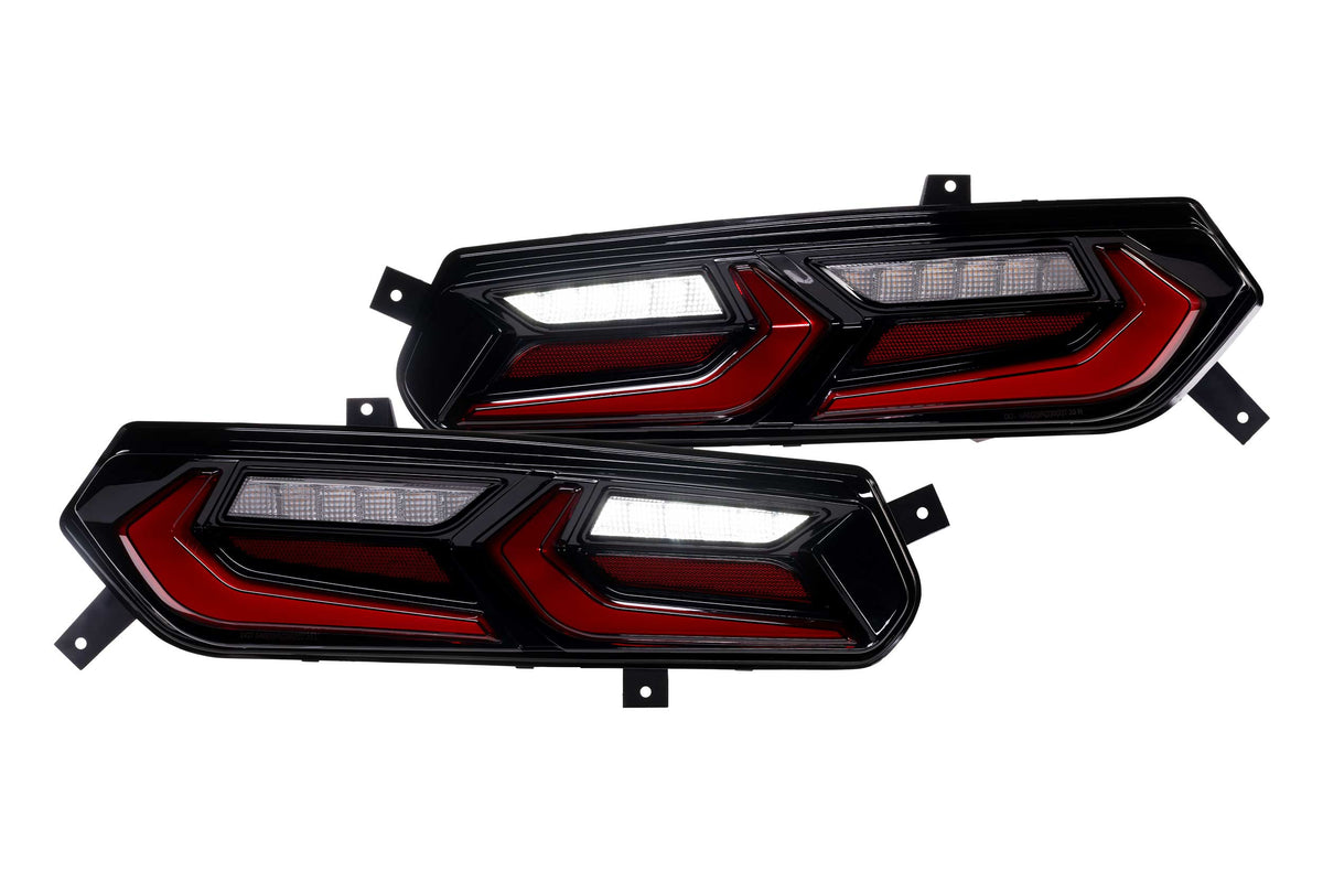 XB LED Tail Lights: Corvette C7 (14-19 / Red Lens Facelift / Set)